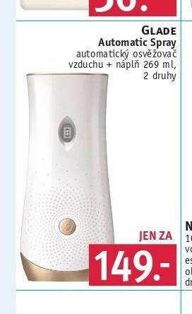 GLADE Automatic Spray automatický osvěžovač vzduchu + náplň 269 ml, 2 druhy - ROSSMANN drogerie aktualniletaky.eu