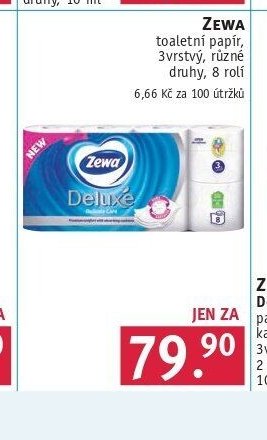 ZEWA toaletní papír, 3vrstvý, různé druhy, 8 rolí - ROSSMANN drogerie aktualniletaky.eu