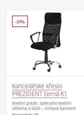 Kancelářské křeslo PREZIDENT černá K1