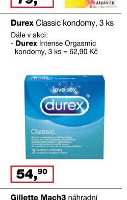 Durex Classic kondomy, 3 ks