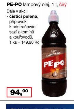 PE-PO lampový olej, 1 l, čirý