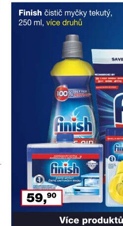 Finish čistič myčky tekutý, 250 ml, více druhů