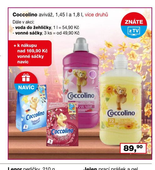 Coccolino aviváž, 1,45 l a 1,8 l, více druhů