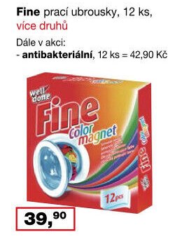 Fine prací ubrousky, 12 ks, více druhů