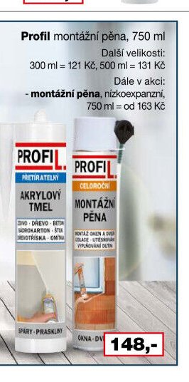 Profil montážní pěna