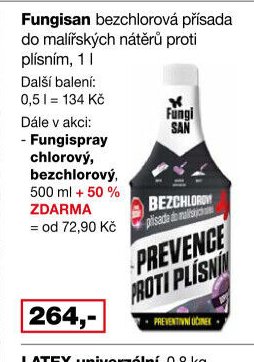Fungisan bezchlorová přísada do malířských nátěrů proti plísním