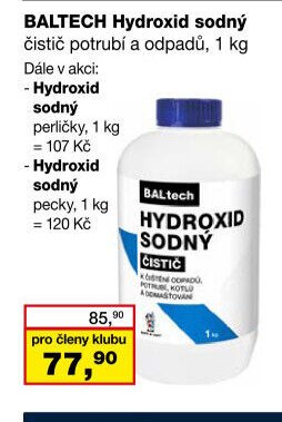 BALTECH Hydroxid sodný čistič potrubí a odpadů