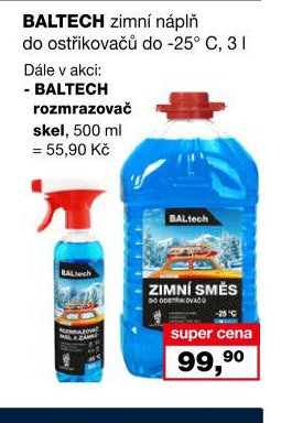 BALTECH zimní náplň do ostřikovačů