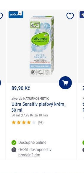 alverde NATURKOSMETIK Ultra Sensitiv pleťový krém, 50 ml - dm drogerie aktualniletaky.eu