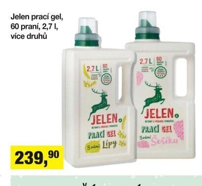 Jelen prací gel, 60 praní, 2,7 l, více druhů