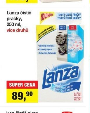 Lanza čistič pračky, 250 ml, více druhů