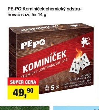 PE-PO Kominiček chemický odstraňovač sazí, 5x 14 g