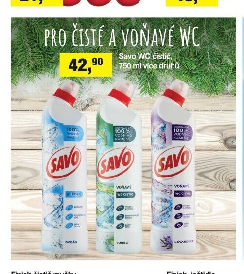 Savo WC čistič, 750 ml více druhů