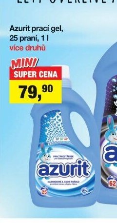 Azuril prací gel, 25 praní, 1 l více druhů