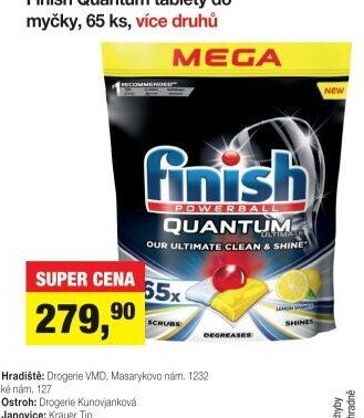 Finish Quantum tablety do myčky, 65 ks, více druhů