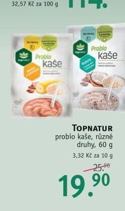TOPNATUR probio kaše, různé druhy, 60 g