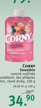 CORNY Smoothie ovocná svačinka s cereáliemi, bez přídavku cukru, různé druhy, 120 g