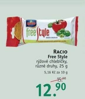 RACIO Free Style rýžové chlebíčky, různé druhy, 25 g