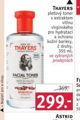 Thayers pleťový toner
