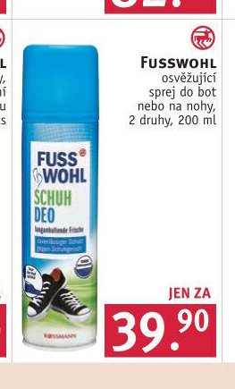 FUSSWOHL osvěžující sprej do bot