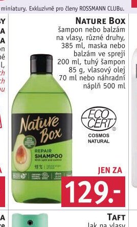 Nature Box šampon nebo balzám