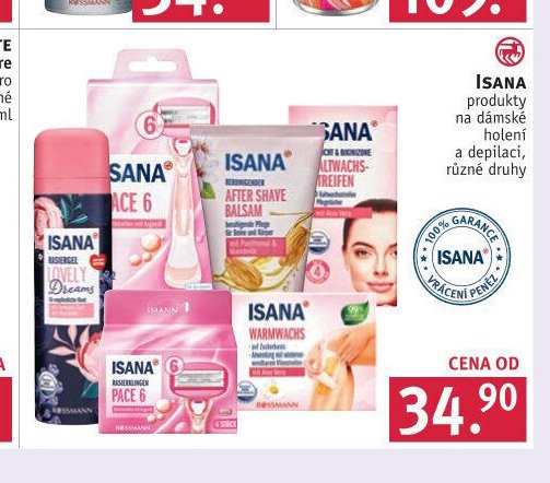 Isana produkty na dámské holení a depilaci
