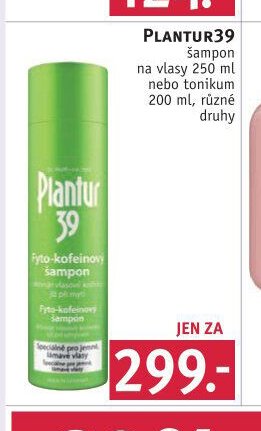 PLANTUR39 šampon na vlasy 250 ml nebo tonikum 200 ml