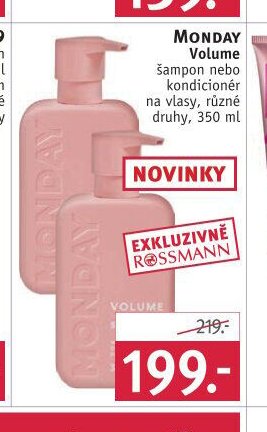 MONDAY Volume šampon nebo kondicionér na vlasy, 350 ml