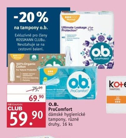O.B. ProComfort dámské hygienické tampony