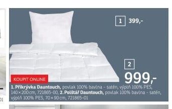 Přikrývka Dauntouch a Polštář Dauntouch