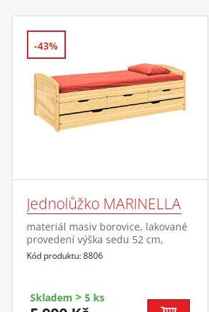 Jednolůžko MARINELLA
