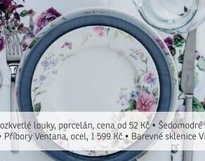 Šedomodré talíře ze servisu Jive (24 ks)
