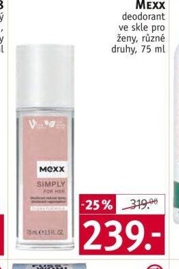 Mexx deodorant ve skle