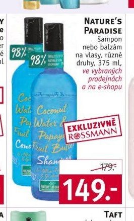 NATURE'S PARADISE šampon nebo balzám