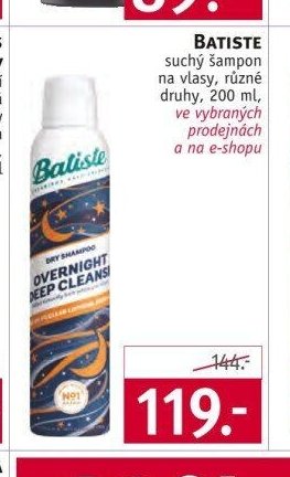 BATISTE suchý šampon na vlasy