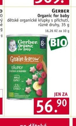 Gerber Organic for baby dětské organické křupky
