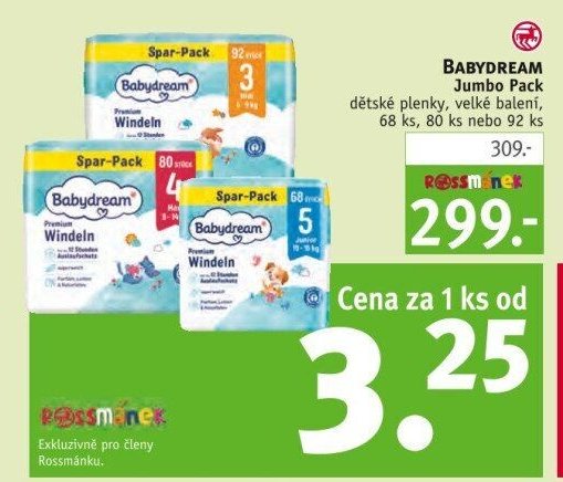 BABYDREAM Jumbo Pack dětské plenky
