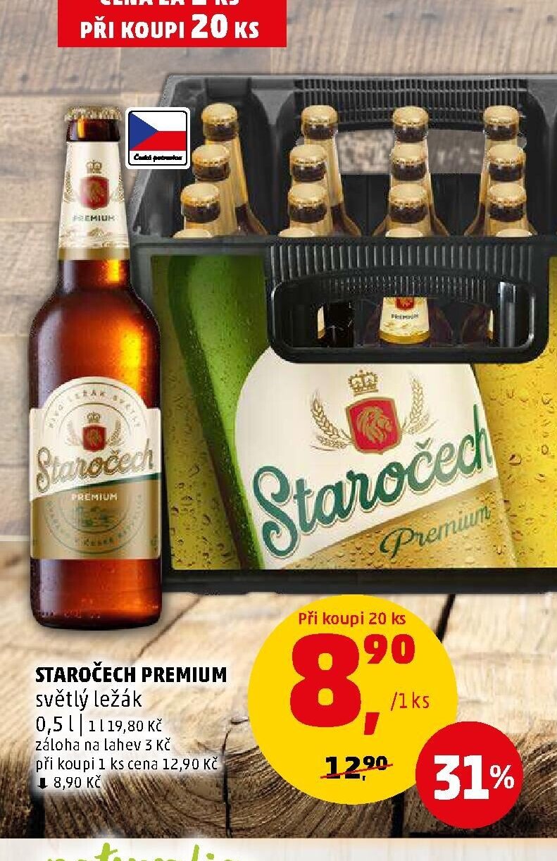 STAROČECH PREMIUM světlý ležák 0,5 l - Penny Market aktualniletaky.eu