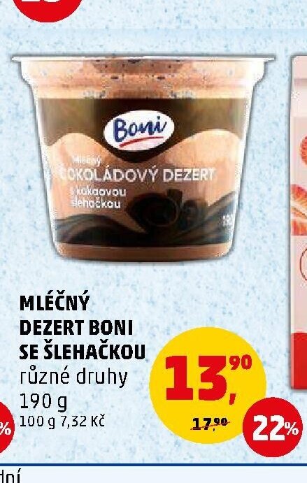 Mléčný dezert Boni se šlehačkou - Penny Market aktualniletaky.eu