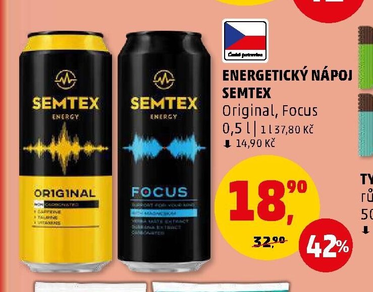 ENERGETICKÝ NÁPOJ SEMTEX Original, Focus - Penny Market aktualniletaky.eu