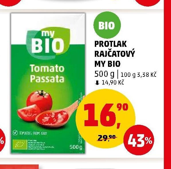 PROTLAK RAJČATOVÝ MY BIO 500 g - Penny Market aktualniletaky.eu
