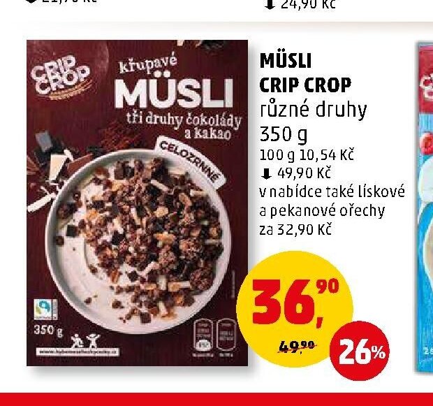 MÜSLI CRIP CROP různé druhy 350 g - Penny Market aktualniletaky.eu