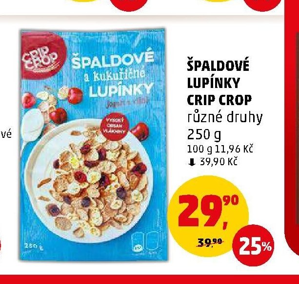 ŠPALDOVÉ LUPÍNKY CRIP CROP různé druhy 250 g - Penny Market aktualniletaky.eu