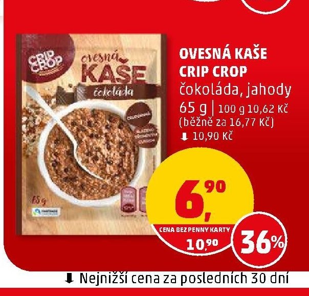 OVESNÁ KAŠE CRIP CROP čokoláda, jahody 65 g - Penny Market aktualniletaky.eu