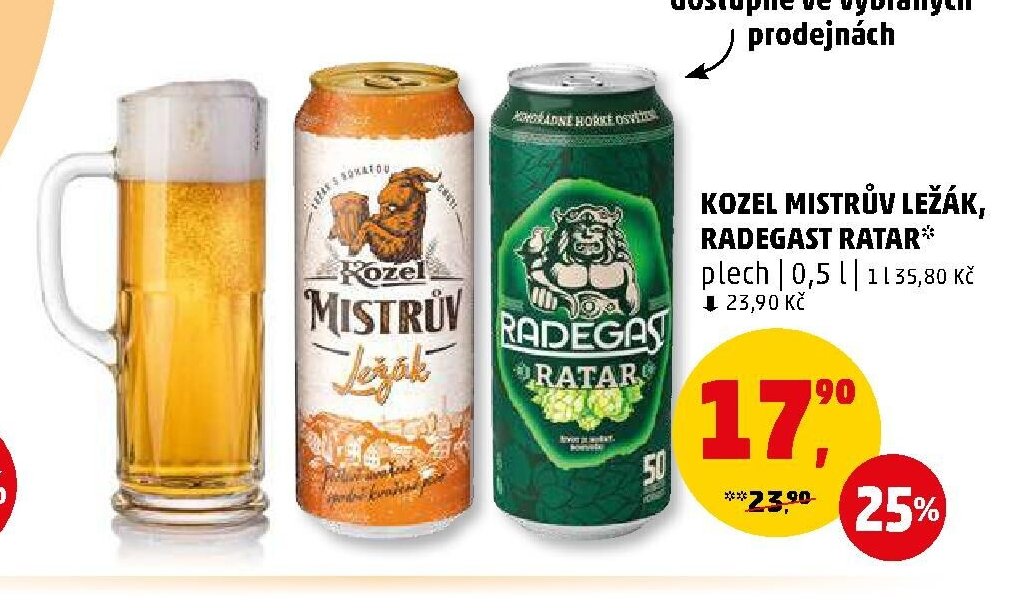 Kozel Mistrův Ležák / Radegast Ratar plech 0,5 l - Penny Market aktualniletaky.eu