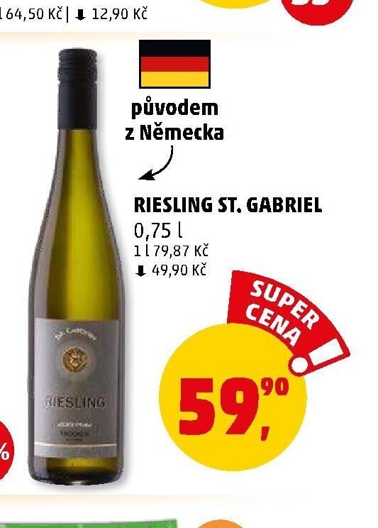 Riesling St. Gabriel 0,75 l - Penny Market aktualniletaky.eu