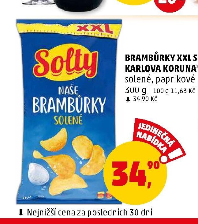 Brambůrky XXL Solty / Karlova Koruna 300 g - Penny Market aktualniletaky.eu