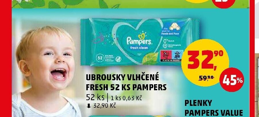 UBROUSKY VLHČENÉ FRESH 52 KS PAMPERS - Penny Market aktualniletaky.eu