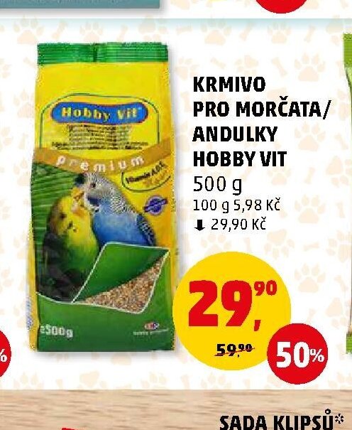 KRMIVO PRO MORČATA/ANDULKY HOBBY VIT - Penny Market aktualniletaky.eu