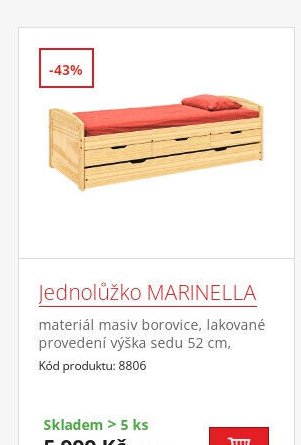 Jednolůžko MARINELLA